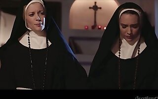 Licentious and sinful nuns can't stop eating each others yummy pussies